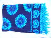 Royal blue sunflower designed spring fashion wrap skirt  from trendy wholesale boutique retailer