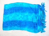 Ocean blues create beautiful hibiscus floral print bali beach sarong  from urban tropical wear manufacturing exporter