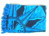 Trendy clothing online, buy wholesale Sun with face design on royal blue balinese spring bikini wrap 
