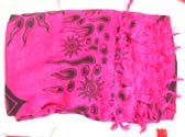 Beachwear fashion store wholesales exported TRendy pink batik fashion sarong dress with cool tribal sun art work 