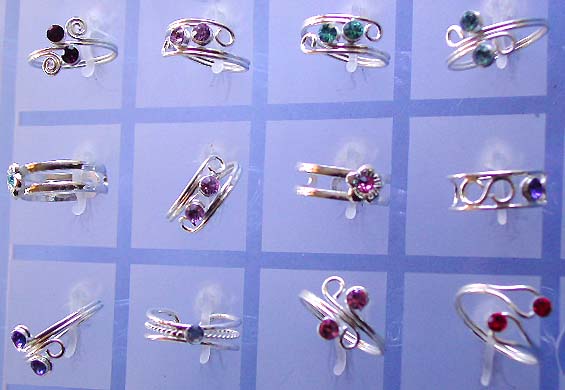 Sterling silver jewelry direct importer and wholeslaer wholesale toering with cz stone
