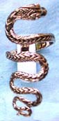  bronze ring in carved-out snake cobra pattern design