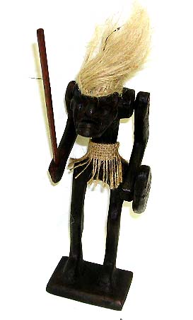 business gift, wholesale business gift items and promotion products - mordern tribe figurine with shield and arrow