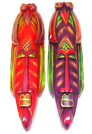 wholesale warehouse, vibrant colour and original designs Bali masks wholesale
