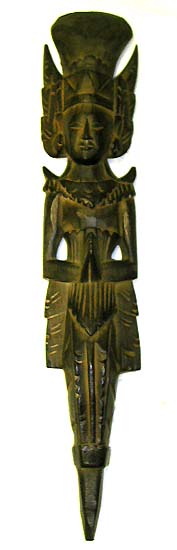 religious and cultural artist wooden sculpture - Balinese goddess mask