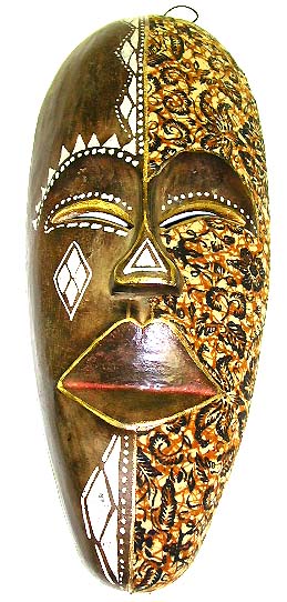 Topeng Batik masks, Java Balinese culture and traditional exciting art using wax-resist dyeing batik fabric and soft non-dangerous wood. Hand painting and hand crafted by South-east Asia artists