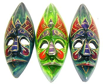 Asian art for sale - assorted color mask with sharp head and empty eye hole