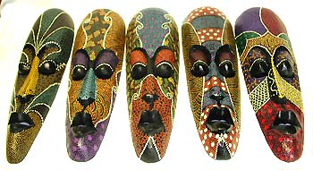 Accent your home with the rich beauty  - assorted color and design mask decorated with thousand painted dots