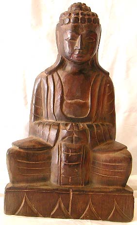 Online shopping catalog -brown wood carving Guan Yin statue 