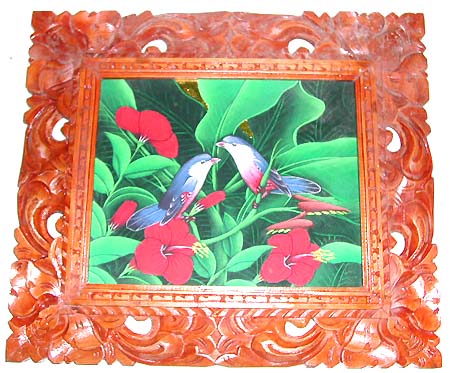Unique gift for new home - assorted painting design carved out pattern wooden picture frame