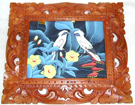 Unique gift for new home - assorted painting design carved out pattern wooden picture frame