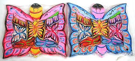 New classroom fashion decor - assorted color butterfly wooden puzzle