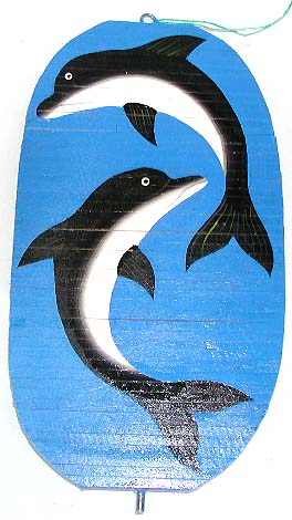 Baby shower decor online - black dolphin light / dark blue fashion wind dancer