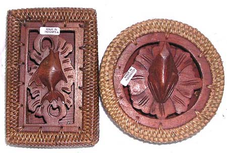 Assorted shape and carving design tropical wood retan box 