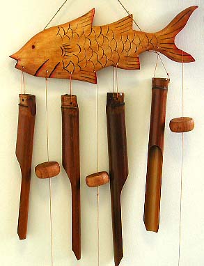 Fish wind chime - garden and decor wholesale to retailers and gift shops 