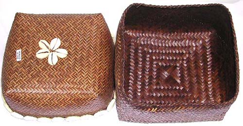 wholesale Bali box home decor made of rattan sea shell nautical gift