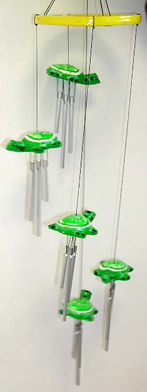 Multi mini green / red turtle chime forming fashion windchime
