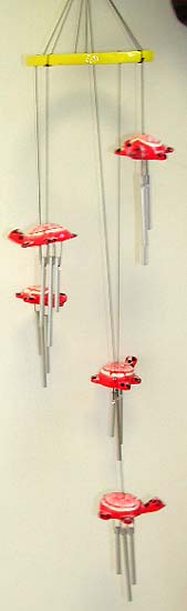 Multi mini green / red turtle chime forming fashion windchime