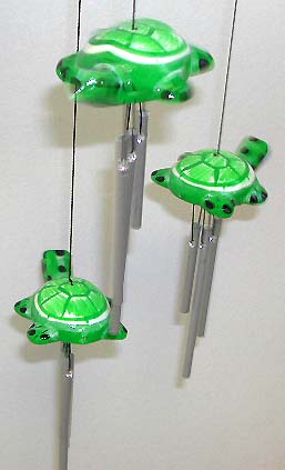 Multi mini green / red turtle chime forming fashion windchime