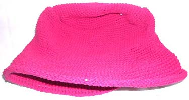Pink color hand crocheted hat, one size fits all