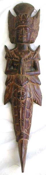 Black lady buddha mask with sharp end