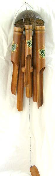 home decor gift ideas and garden feng shui decoration good luck long life turtle painting bamboo wind chime
