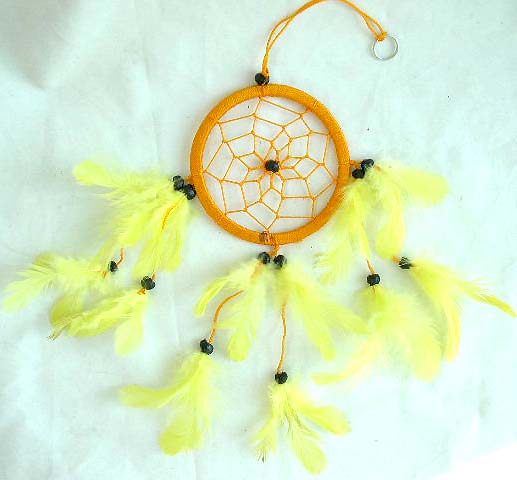 dreamcatcher wholesaler supply Bali made feather nylon wrapped dream catchers in North American design