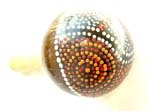 Bali dotted painting wooden music maracas with snake feature 