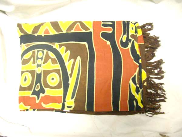 African art inspired design on bali batik beach sarong skirt  from online boutique express factory dealer