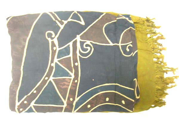 Urban summer batik shawl dress in autumn colors from import warehouse direct store