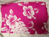 Island aloha poolside cover up in pink with white hibiscus flowers from travel wear warehouse outlet