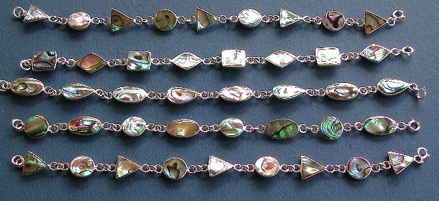 wholesale bracelet, 925 sterling silver jewelry with paua shell inlaid, bracelet wholesale lot price