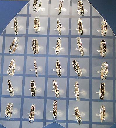 Silver jewelry store wholesale, thin band 925. sterling silver ring with assorted pattern decor