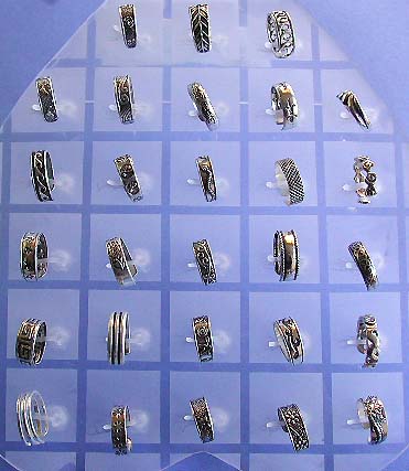 Foot silver jewelry wholesaler, sterling silver toering with assorted pattern design